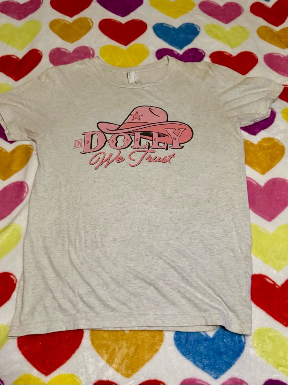 In Dolly We Trust Pink Graphic Tee